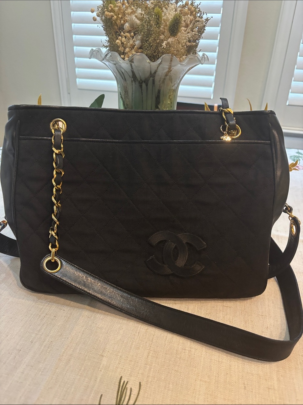 CHANEL X Karl Lagerfeld Black Quilted Shoulder Or Crossbody Bag!!